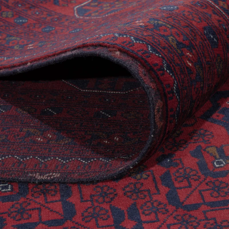 Afghan Teppich 202x286cm - Orientteppich - dunkelrot
