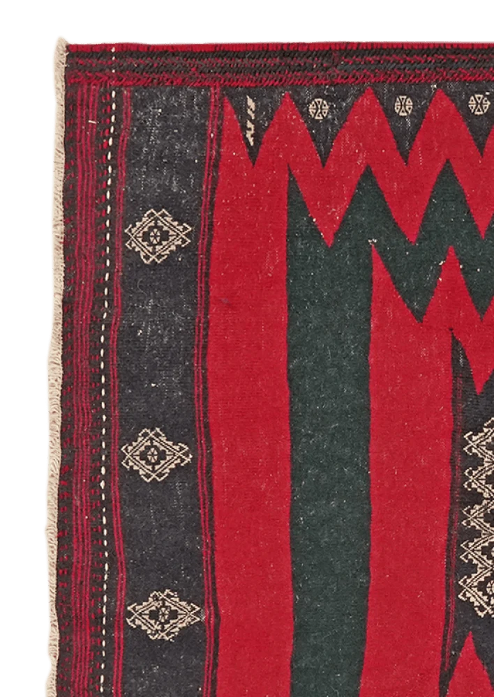 Kelim Afshar · Handgewebt – Rot, 120x114 cm