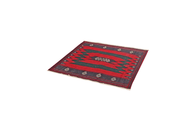 Kelim Afshar · Handgewebt – Rot, 120x114 cm