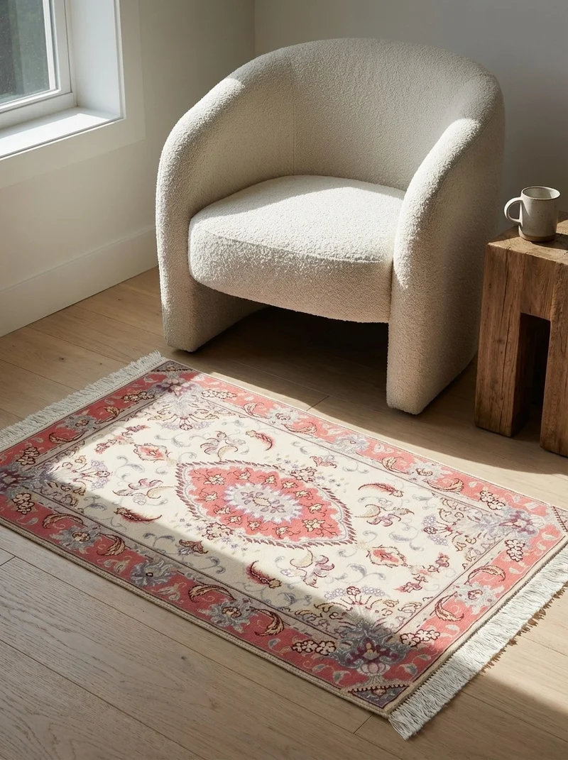 Tabriz 50 Raj · Handgeknüpft – Beige, 91x59 cm