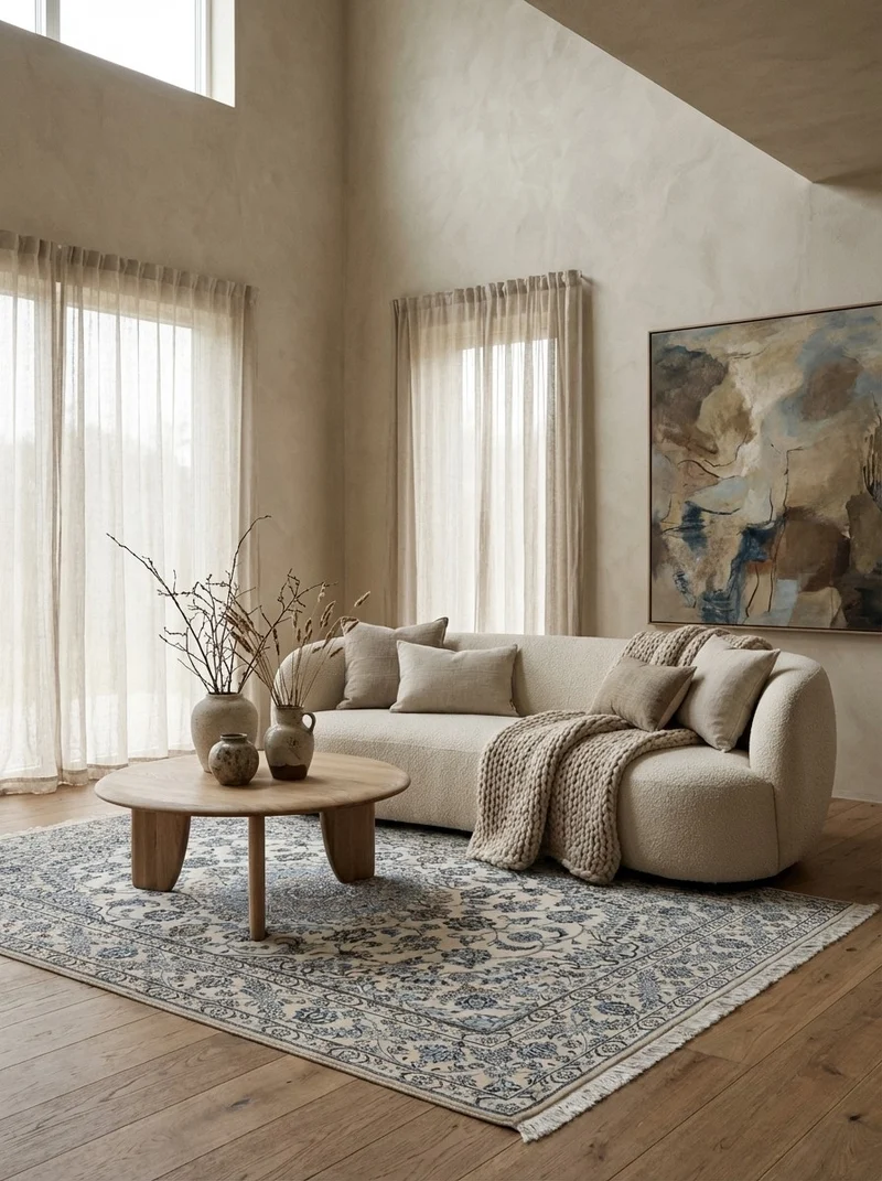Nain 9La · Handgeknüpft – Beige, 247x151 cm