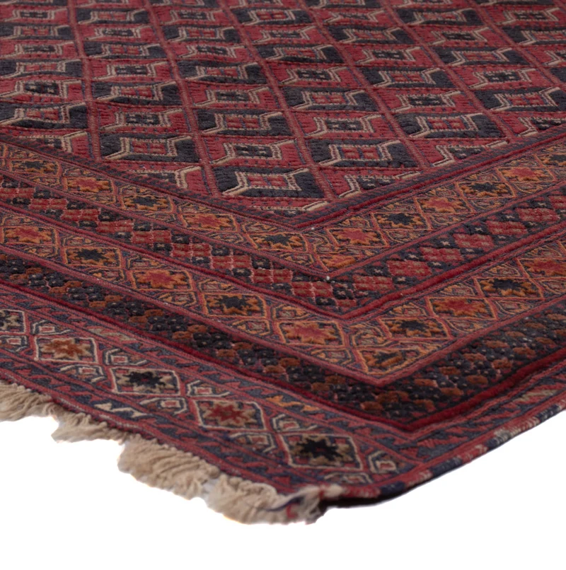 Kelim Afghan Teppich 150x213cm - dunkelrot