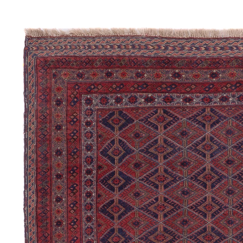 Kelim Afghan Teppich 159x195cm - dunkelrot