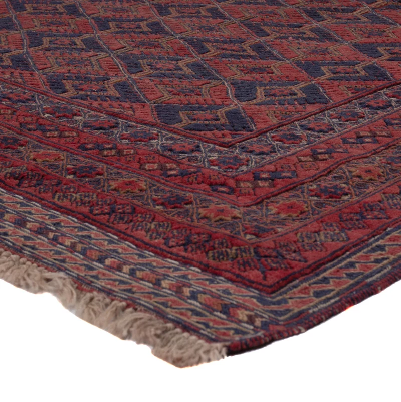 Kelim Afghan Teppich 159x195cm - dunkelrot