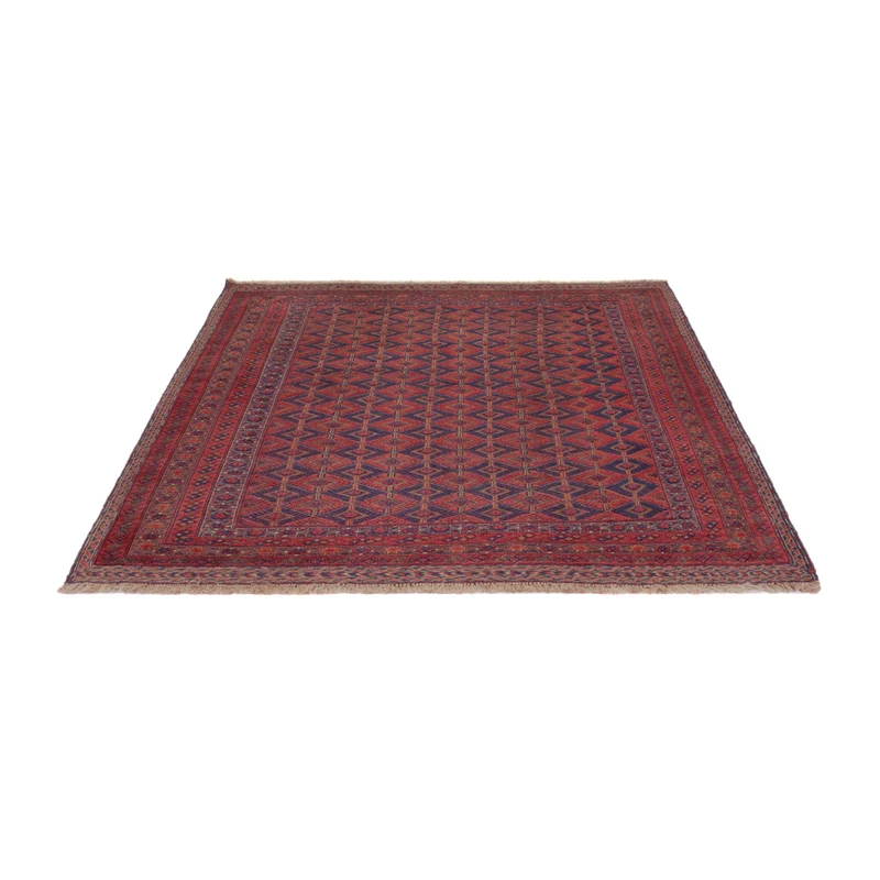 Kelim Afghan Teppich 159x195cm - dunkelrot