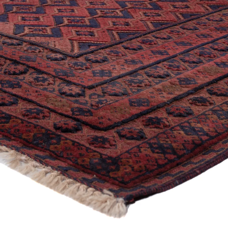Kelim Afghan Teppich 155x203cm - dunkelrot