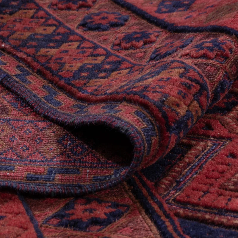 Kelim Afghan Teppich 155x203cm - dunkelrot