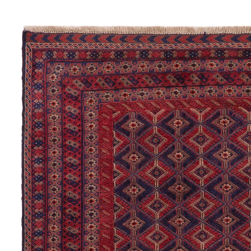 Kelim Afghan Teppich 160x200cm - dunkelrot