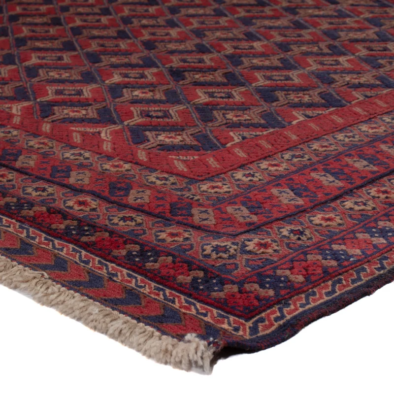 Kelim Afghan Teppich 160x200cm - dunkelrot
