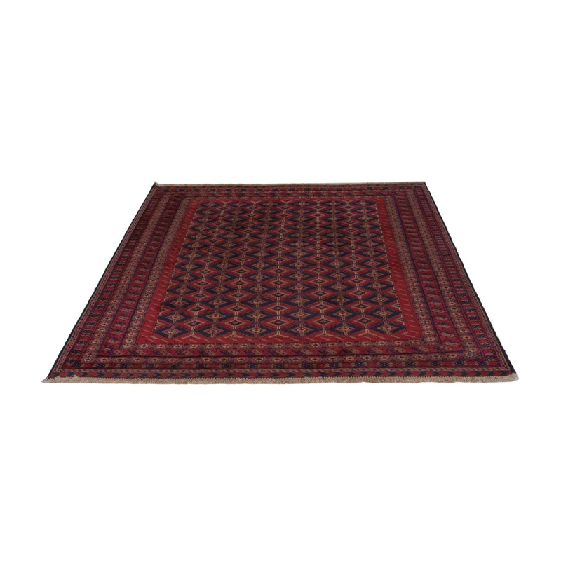 Kelim Afghan Teppich 160x200cm - dunkelrot