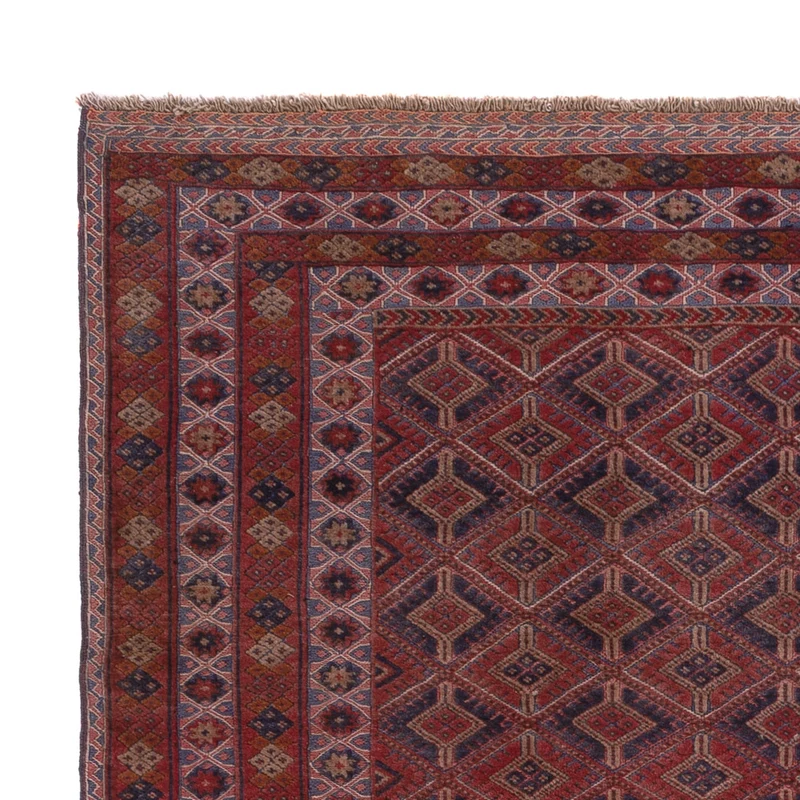 Kelim Afghan Teppich 157x203cm - dunkelrot