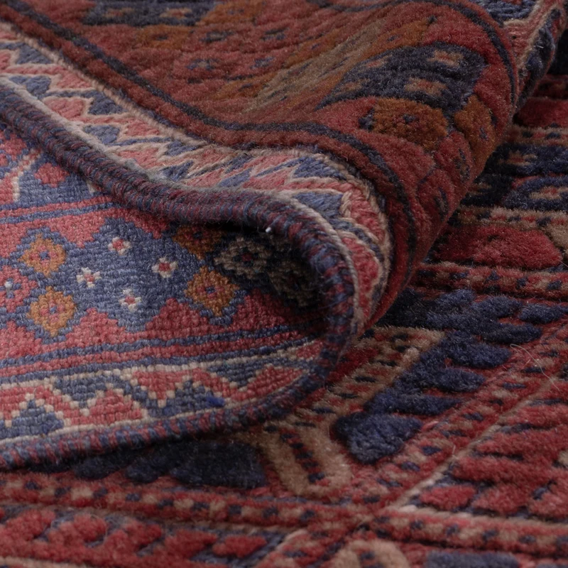 Kelim Afghan Teppich 157x203cm - dunkelrot