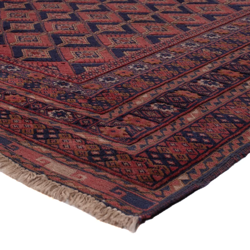 Kelim Afghan Teppich 155x202cm - dunkelrot