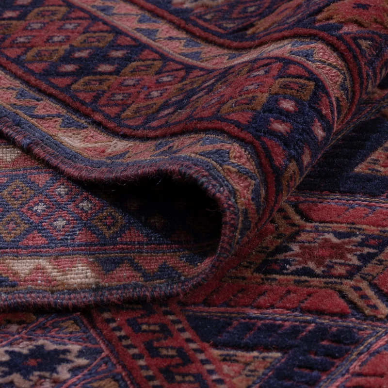 Kelim Afghan Teppich 155x202cm - dunkelrot