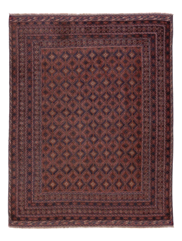 Kelim Afghan Teppich 152x204cm - dunkelrot