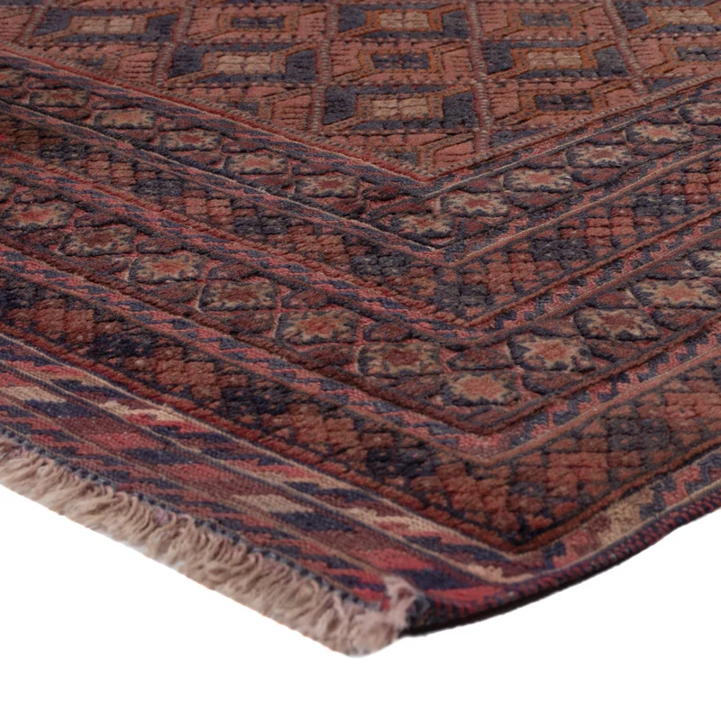 Kelim Afghan Teppich 152x204cm - dunkelrot