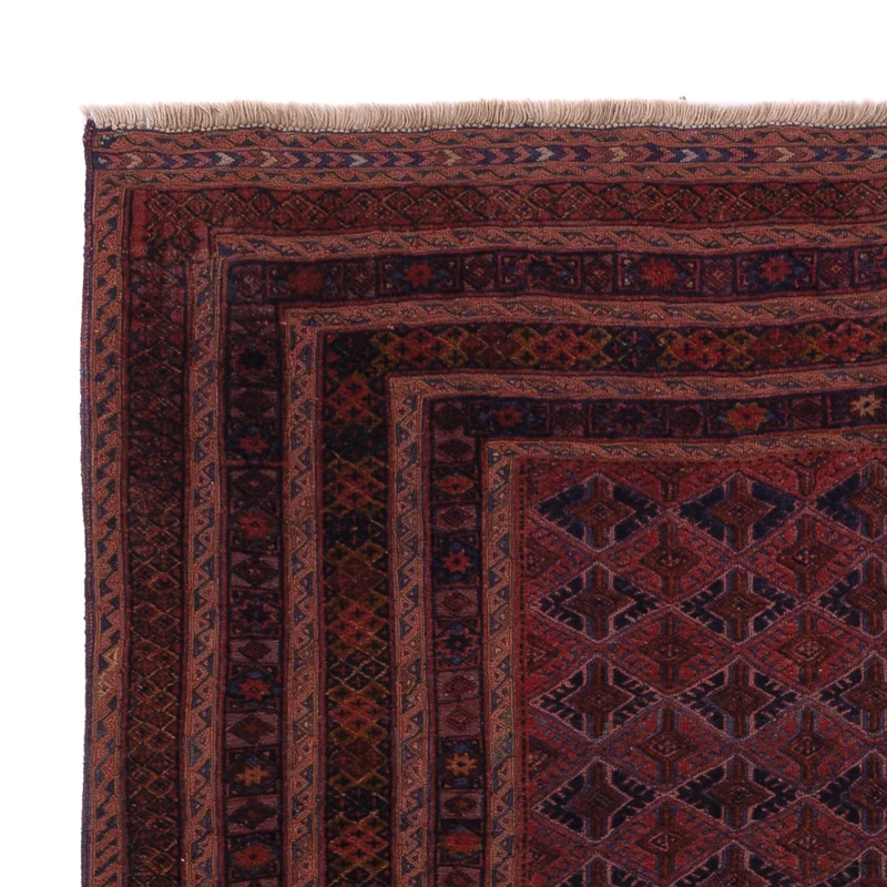 Kelim Afghan Teppich 160x195cm - dunkelrot