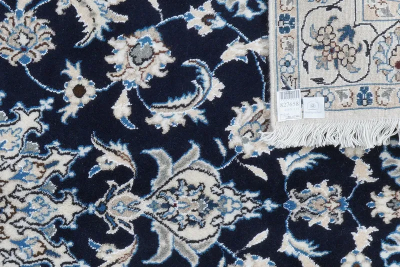 Nain 12La · Handgeknüpft – Blau, 206x119 cm