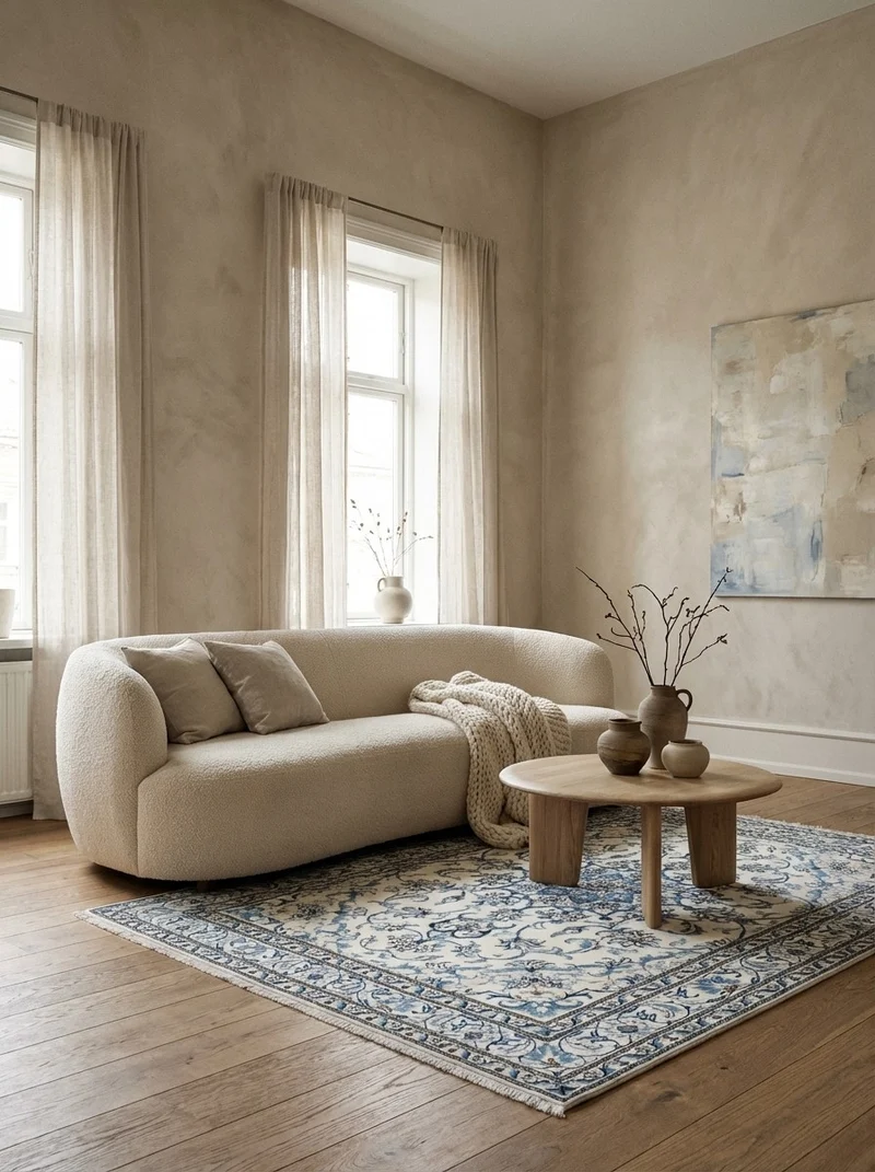 Nain 12La · Handgeknüpft – Beige, 227x167 cm