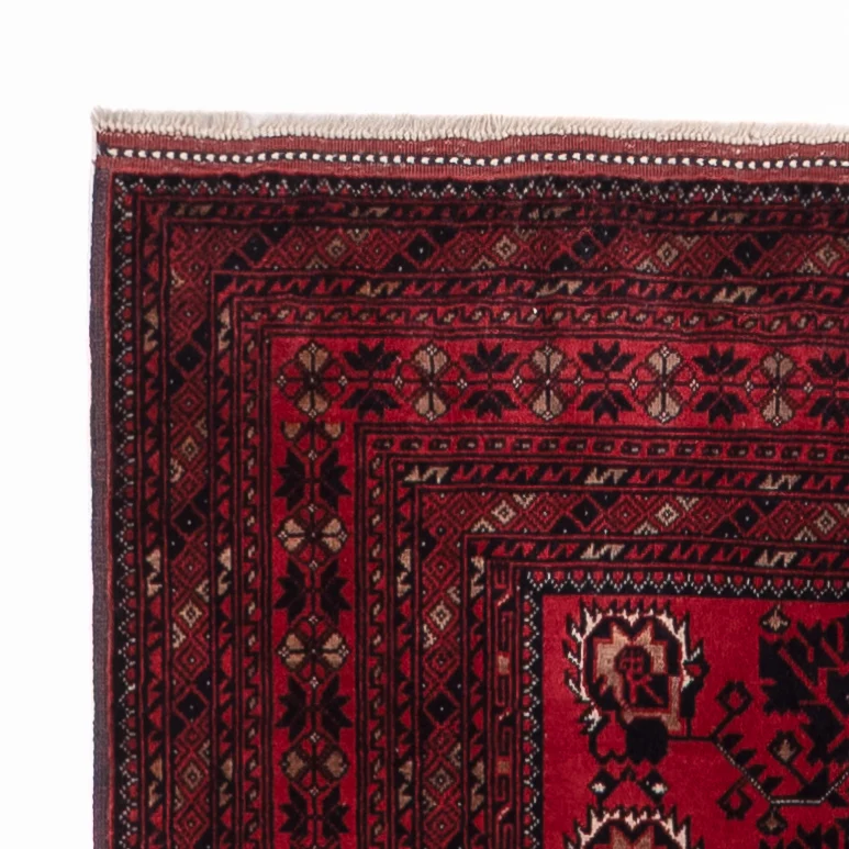 Läufer Afghan - 82 x 300 cm - dunkelrot