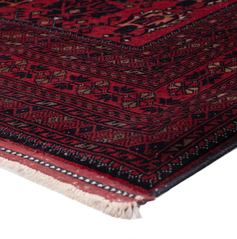 Läufer Afghan - 82 x 300 cm - dunkelrot