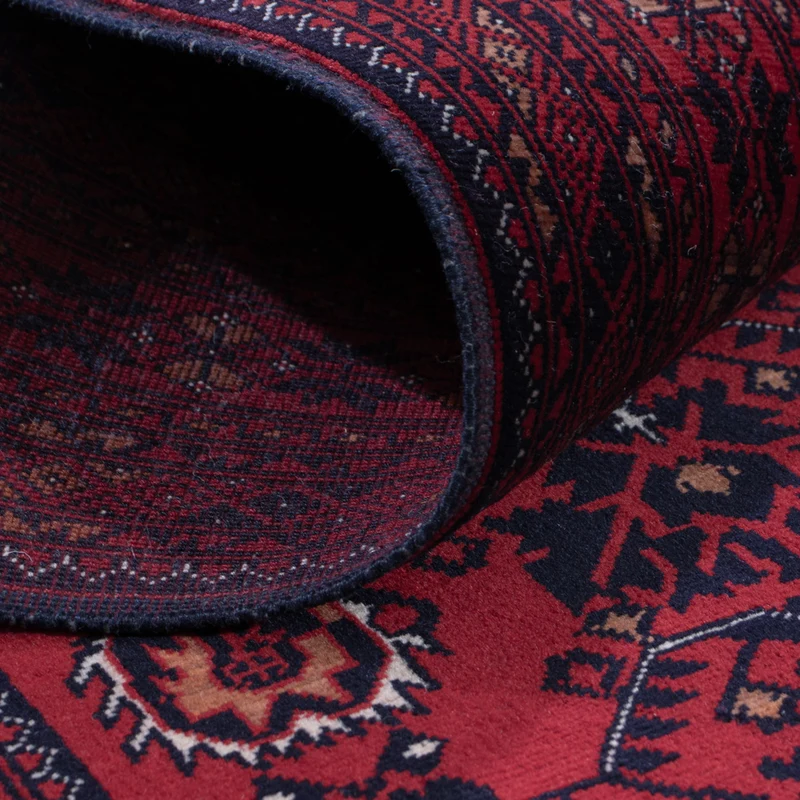 Läufer Afghan - 82 x 300 cm - dunkelrot