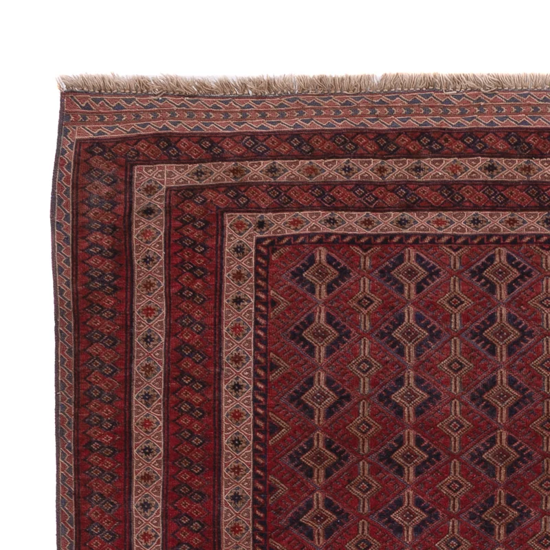 Kelim Afghan Teppich 145x205cm - dunkelrot