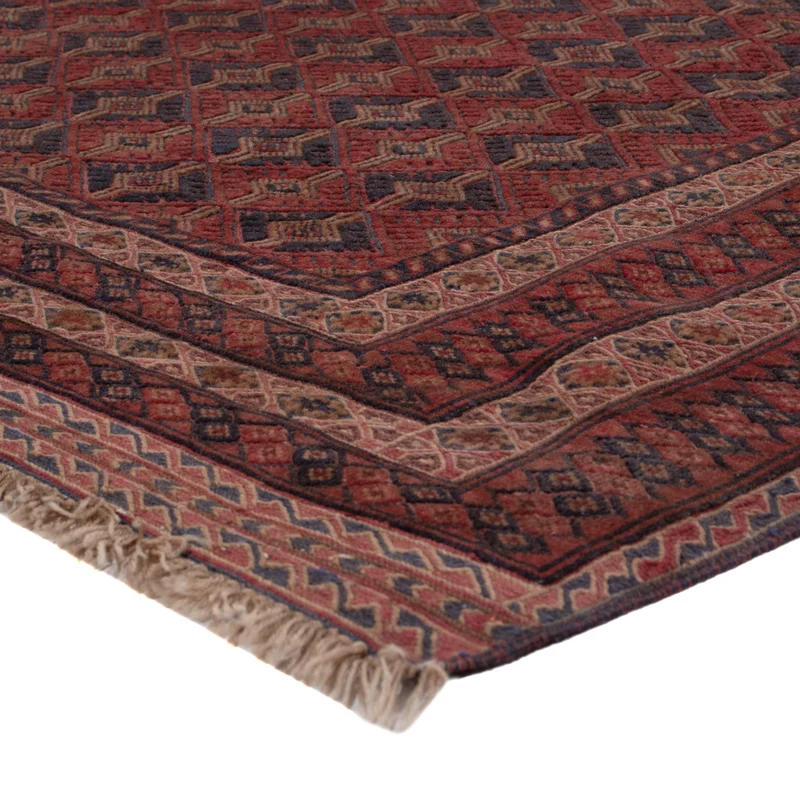 Kelim Afghan Teppich 145x205cm - dunkelrot