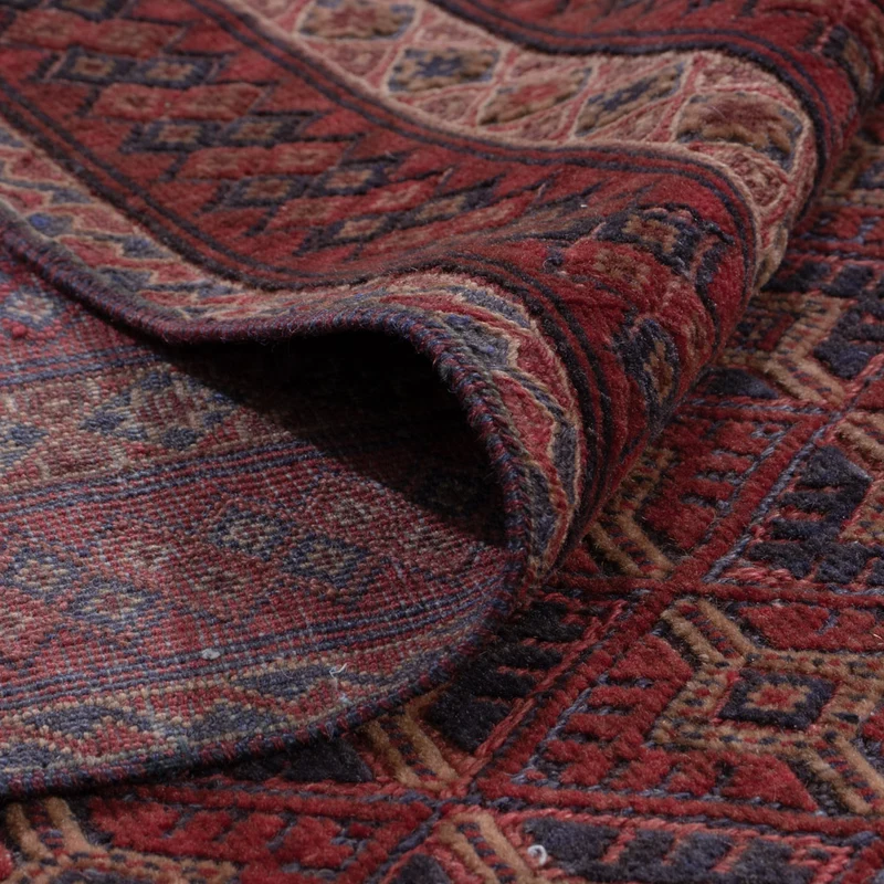 Kelim Afghan Teppich 145x205cm - dunkelrot