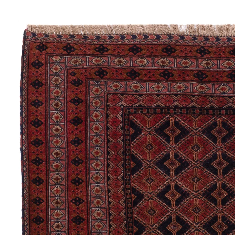 Kelim Afghan Teppich 160x185cm - dunkelrot