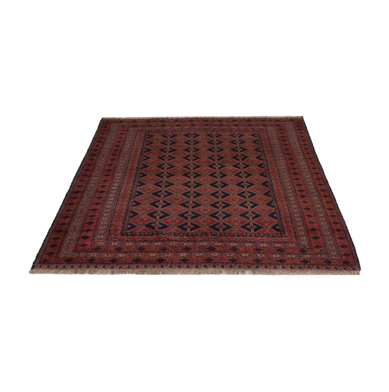 Kelim Afghan Teppich 160x185cm - dunkelrot
