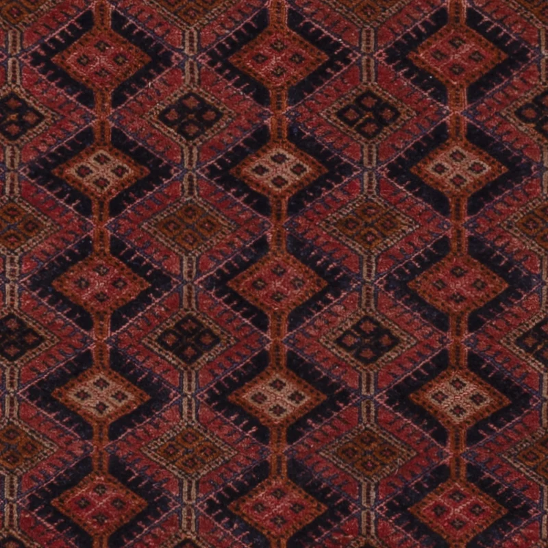 Kelim Afghan Teppich 157x189cm - dunkelrot