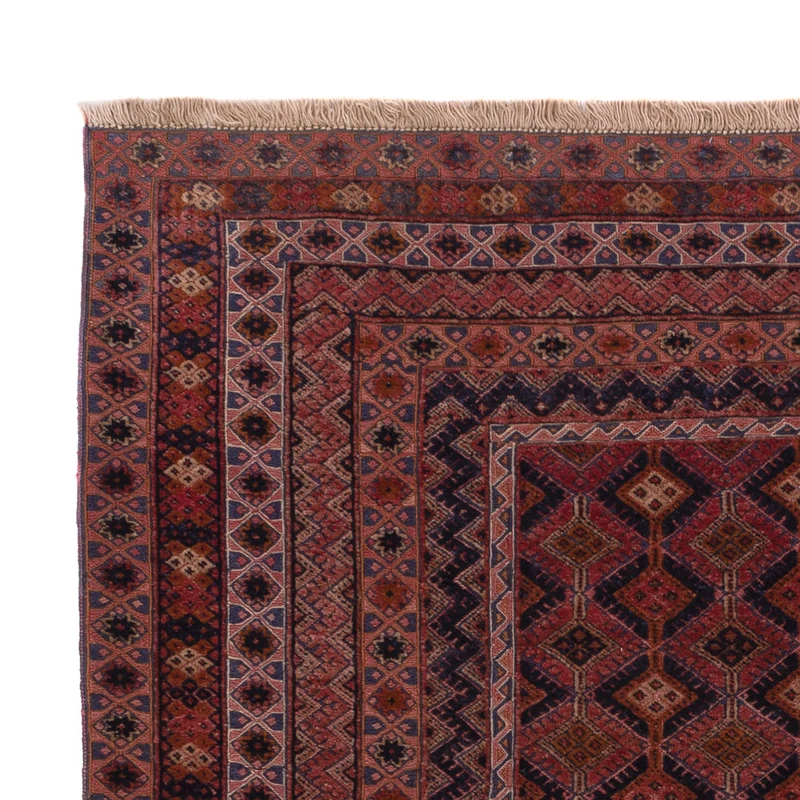 Kelim Afghan Teppich 157x189cm - dunkelrot