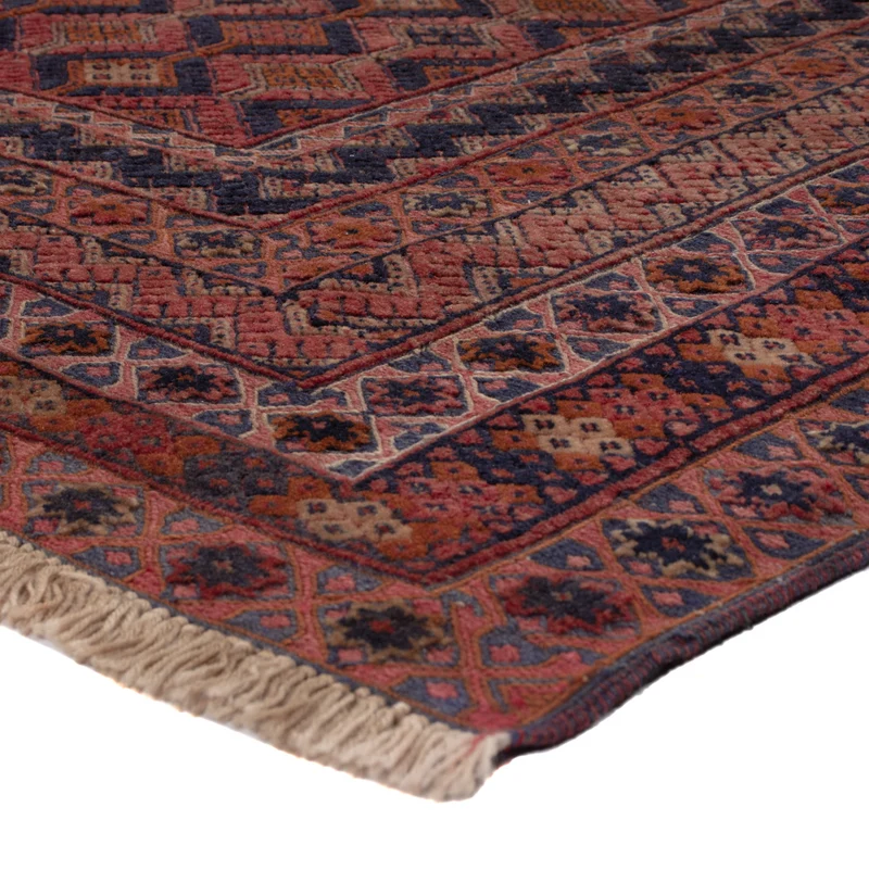 Kelim Afghan Teppich 157x189cm - dunkelrot