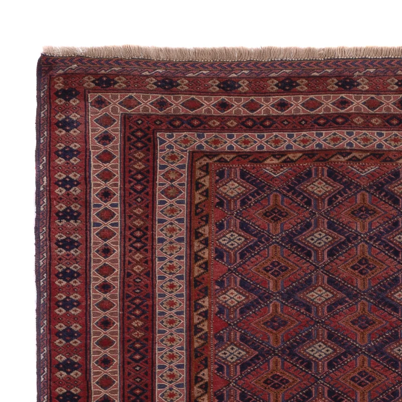 Kelim Afghan Teppich 145x206cm - dunkelrot