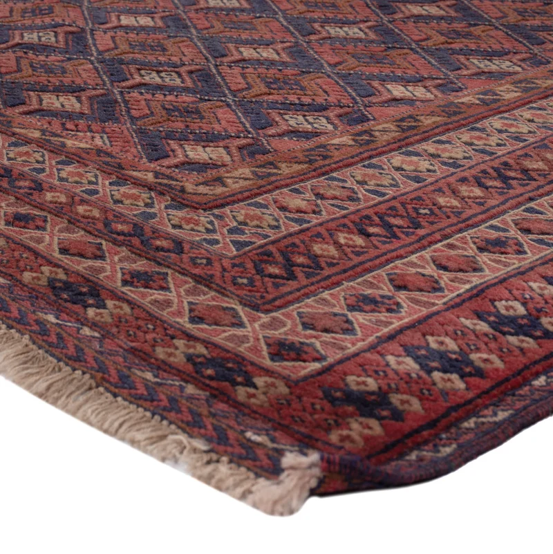 Kelim Afghan Teppich 145x206cm - dunkelrot