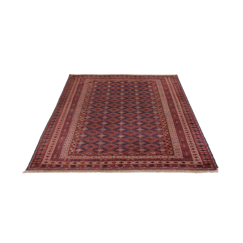 Kelim Afghan Teppich 145x206cm - dunkelrot
