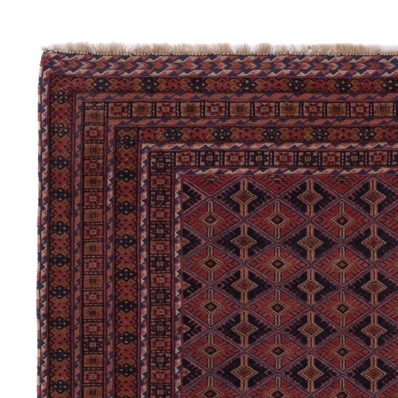 Kelim Afghan Teppich 155x193cm - dunkelrot