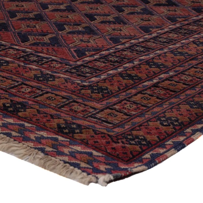 Kelim Afghan Teppich 155x193cm - dunkelrot