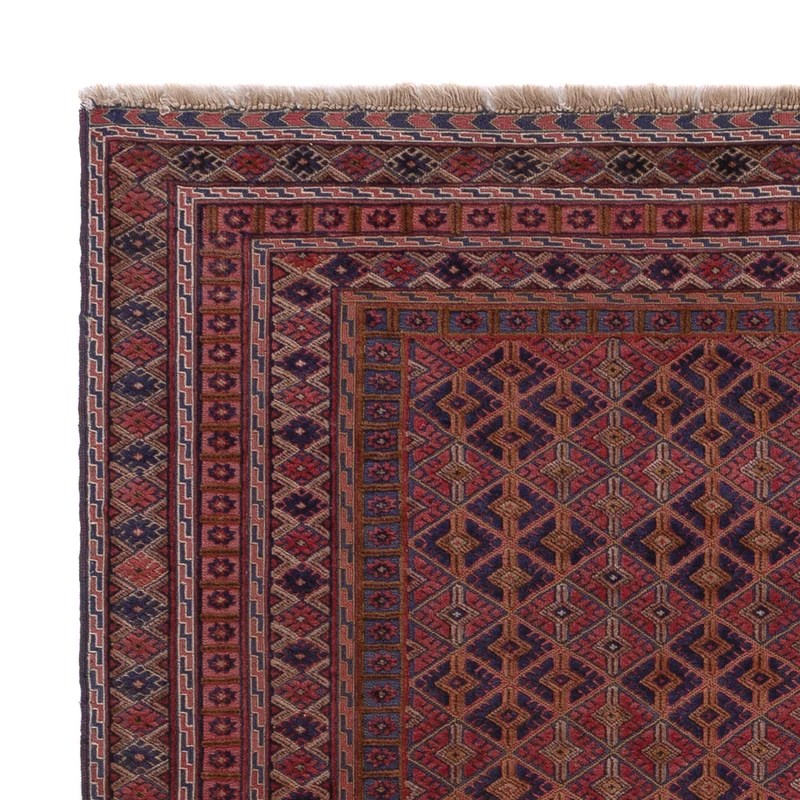 Kelim Afghan Teppich 148x196cm - dunkelrot