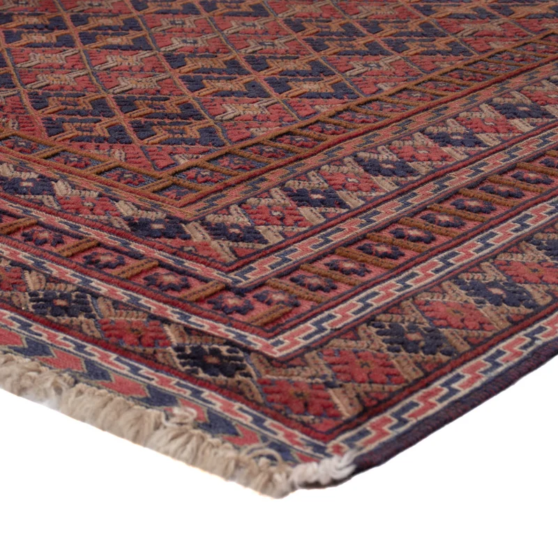 Kelim Afghan Teppich 148x196cm - dunkelrot