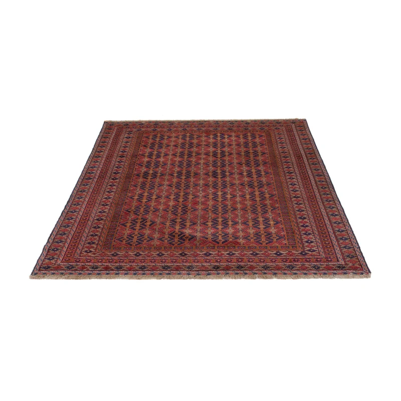 Kelim Afghan Teppich 148x196cm - dunkelrot