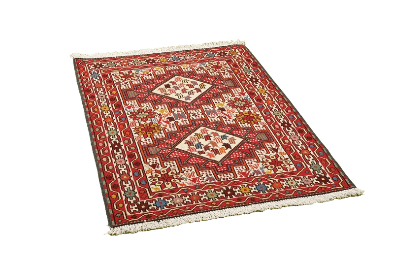 Sumak Shahsavan · Handgewebt – Beige, 96x77 cm
