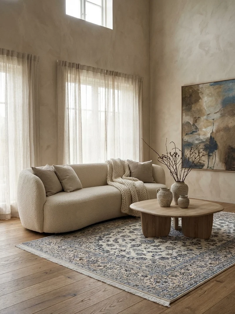 Nain 6La · Handgeknüpft – Beige, 197x127 cm