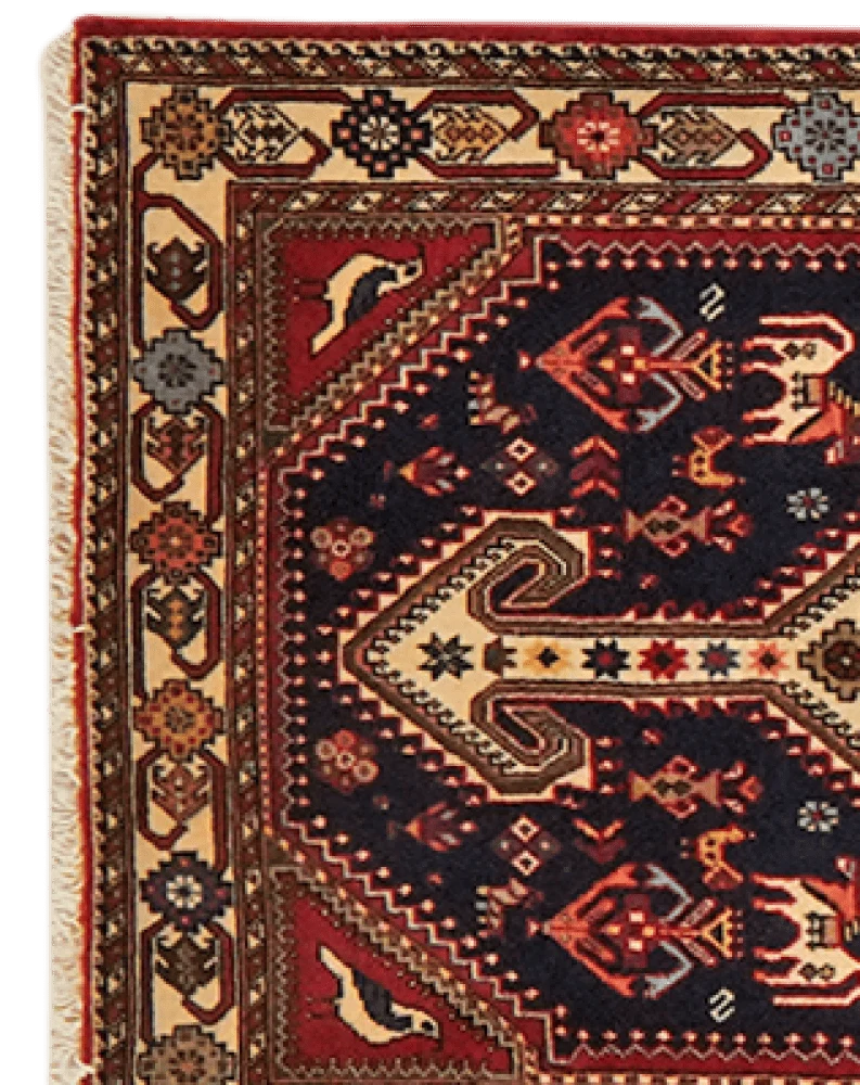 Nasrabad · Handgeknüpft – Blau, 395x81 cm