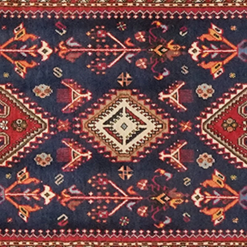 Nasrabad · Handgeknüpft – Blau, 395x81 cm