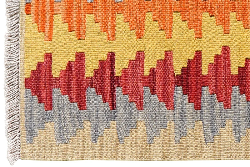 Kelim Gashgai · Handgewebt – Bunt, 90x62 cm