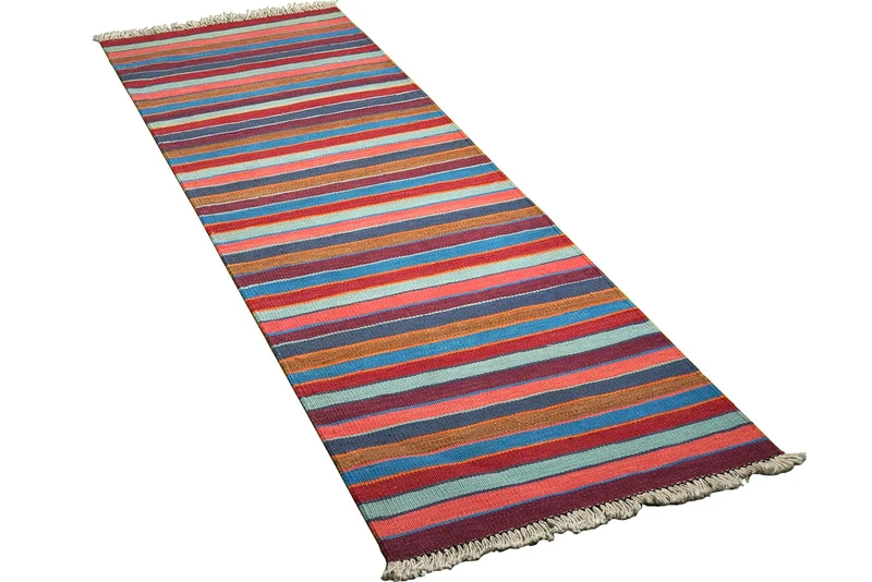 Kelim Gashgai · Handgewebt – Bunt, 198x61 cm