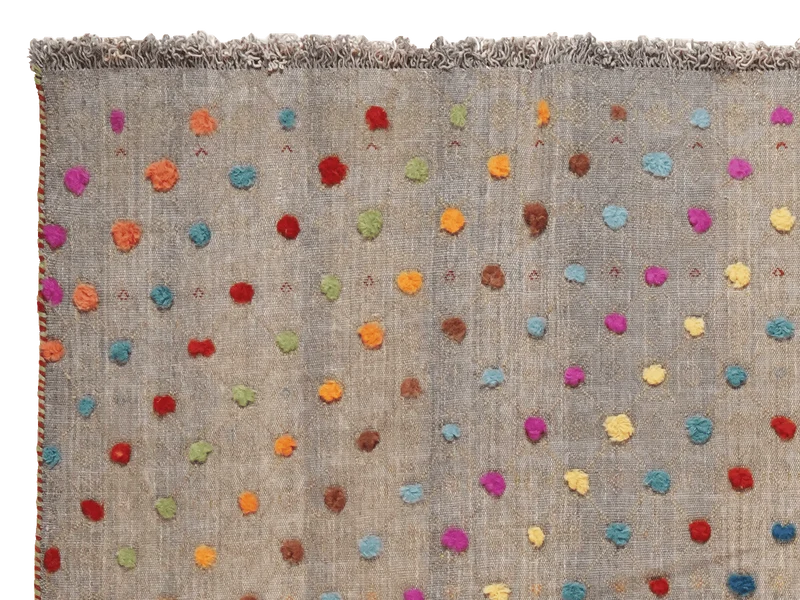 Kelim Gashgai · Handgewebt – Grau, 226x176 cm