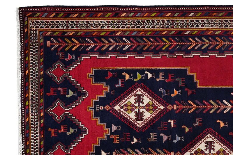 Afshar · Handgeknüpft – Blau, 223x172 cm